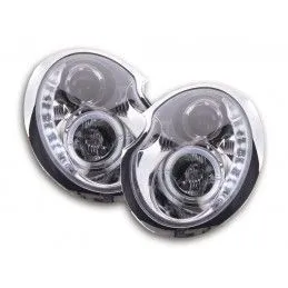 Phare Daylight LED DRL look Mini Cooper type R50 01-06 chrome, Bmw