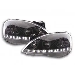 Phare Daylight LED DRL look Opel Corsa C 01-06 noir, Opel