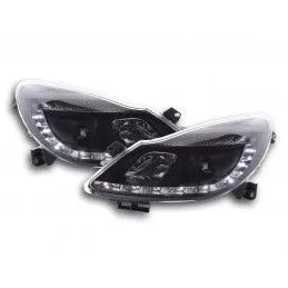 Phare Daylight LED DRL look Opel Corsa D 06- noir, Opel