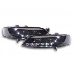 Phare Daylight LED DRL look Opel Vectra B 99-02 noir, Opel