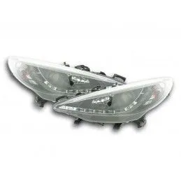 Phare Daylight LED DRL look Peugeot 207 06- noir, Peugeot