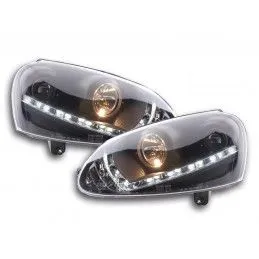 Phare Daylight LED feux de jour VW Golf 5 type 1K 03-08 noir, Volkswagen