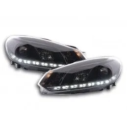 Phare Daylight LED feux de jour VW Golf 6 type 1K 08- noir, Volkswagen