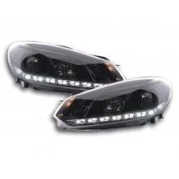 Phare Daylight LED feux de jour VW Golf 6 type 1K 08- noir, Volkswagen