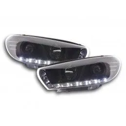 Phare Daylight LED DRL look VW Scirocco 3 Type 13 08- noir, Volkswagen