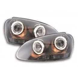 Phare Angel Eye VW Golf 5 type 1K 03-08 noir, Volkswagen