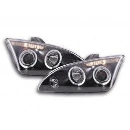 Jeu de phares angel eyes Ford Focus 2 05-08 noir, Ford