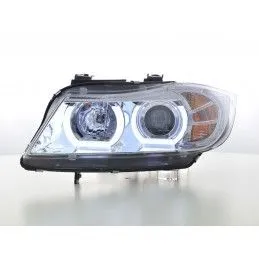 Phares Xenon Daylight LED look DRL BMW Série 3 E90 / E91 05-08 chrome, Eclairage Bmw