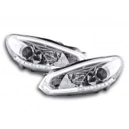 Phares Daylight LED feux de jour VW Golf 6 08-12 chrome, Eclairage Volkswagen