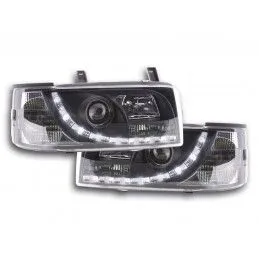 Phares Daylight LED look DRL VW Bus type T4 90-96 noir, Volkswagen