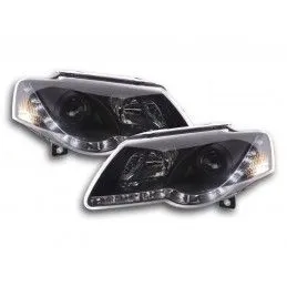 Phare Daylight LED DRL look VW Passat type 3C 05- noir, Volkswagen