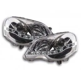 Phare Daylight LED DRL look VW Polo type 9N3 05-09 chrome, Volkswagen