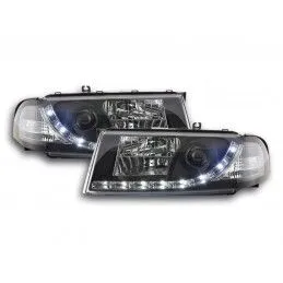 Phare Daylight LED DRL look Skoda Octavia type 1U 01-04 noir, Skoda