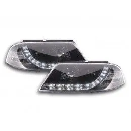 Phare Daylight LED look DRL VW Passat type 3BG 00-05 noir, Volkswagen