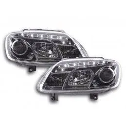 Phares Daylight LED DRL look VW Touran Type 1T / VW Caddy Type 2K 03- chrome, Volkswagen