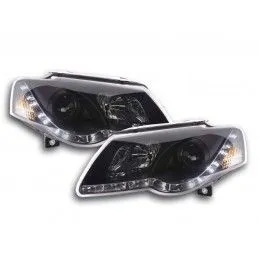 Phare Daylight LED DRL look VW Passat type 3C 05- noir, Volkswagen