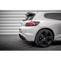 Maxton Street Pro Rear Side Splitters + Flaps Volkswagen Scirocco R Mk3 Black-Red + Gloss Flaps, Nouveaux produits maxton-design