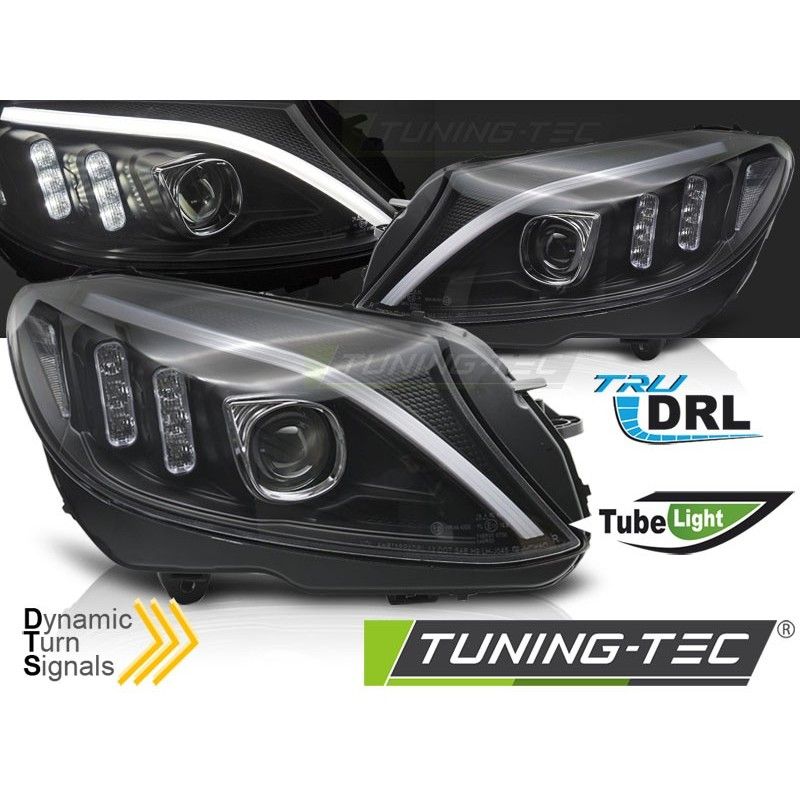 HEADLIGHTS TUBE LED BLACK fits MERCEDES W205 14-18, Nouveaux produits tuning-tec