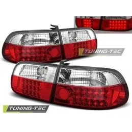 HONDA CIVIC 09.91-08.95 3D RED WHITE LED, Civic 5 92-95