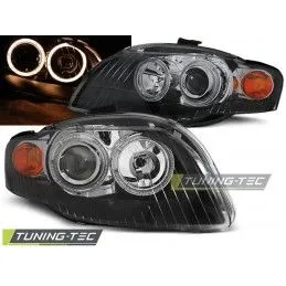 HEADLIGHTS ANGEL EYES BLACK fits AUDI A4 B7 11.04-03.08, A4 B7 04-08