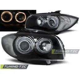 HEADLIGHTS ANGEL EYES BLACK fits BMW 1 E87/E81/82/88 04-11, Serie 1 E81/E87