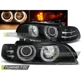 HEADLIGHTS ANGEL EYES BLACK LED INDICATOR BMW E39 09.95-06.03, Serie 5 E39