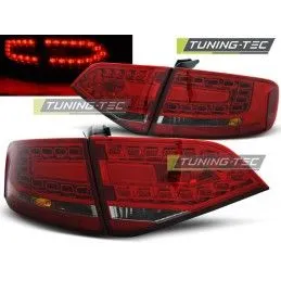 LED TAIL LIGHTS RED SMOKE fits AUDI A4 B8 08-11 SEDAN, A4 B8 08-11