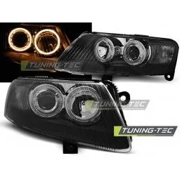 HEADLIGHTS ANGEL EYES BLACK fits AUDI A6 C6 04.04-08, A6 4F C6 04-10