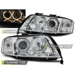 HEADLIGHTS ANGEL EYES CHROME fits AUDI A6 06.01-05.04, A6 4B C5 97-04