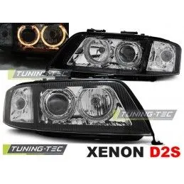 XENON HEADLIGHTS ANGEL EYES BLACK fits AUDI A6 06.01-05.04, A6 4B C5 97-04