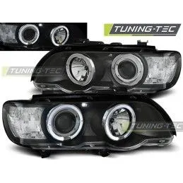 HEADLIGHTS ANGEL EYES BLACK fits BMW X5 E53 09.99-10.03, X5 E53