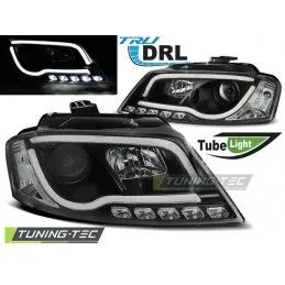 HEADLIGHTS TUBE LIGHT DRL BLACK fits AUDI A3 8P 08-12, A3 8P 03-08