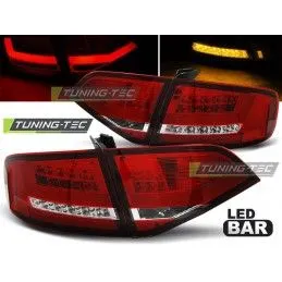 LED TAIL LIGHTS RED WHITE fits AUDI A4 B8 08-11 SEDAN, A4 B8 08-11