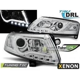 XENON HEADLIGHTS TUBE LIGHT DRL CHROME fits AUDI A6 C6 04-08 , A6 4F C6 04-10