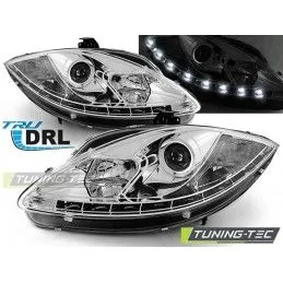 HEADLIGHTS TRUE DRL CHROME fits SEAT LEON ALTEA 09-12, Leon II 05-12