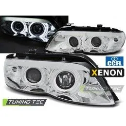 XENON HEADLIGHTS ANGEL EYES CCFL CHROME fits BMW X5 E53 11.03-06, X5 E53