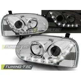 HEADLIGHTS DAYLIGHT CHROME fits VW GOLF 3 91-97, Golf 3