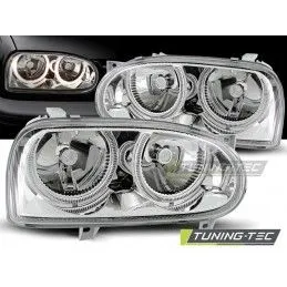 HEADLIGHTS ANGEL EYES CHROME fits VW GOLF 3 09.91-08.97, Golf 3