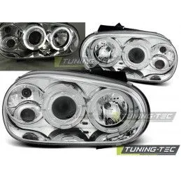 HEADLIGHTS ANGEL EYES CHROME fits VW GOLF 4 09.97-09.03, Golf 4