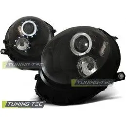 HEADLIGHTS ANGEL EYES BLACK fits BMW MINI (COOPER) 06-14, Cooper R55/R56/R57 07-13