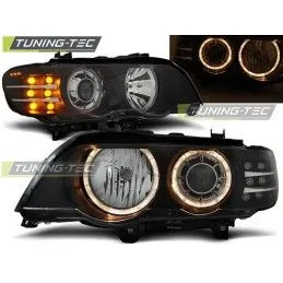 HEADLIGHTS ANGEL EYES BLACK LED INDICATOR fits BMW X5 E53 09.99-10.03, X5 E53