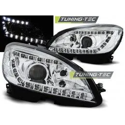 XENON HEADLIGHTS DAYLIGHT CHROME fits MERCEDES W204 07-10, Classe C W204