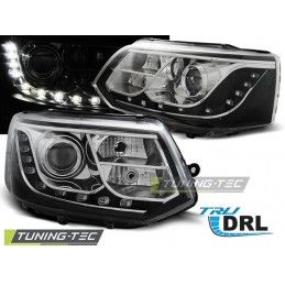 HEADLIGHTS TRUE DRL CHROME fits VW T5 2010-2015, T5