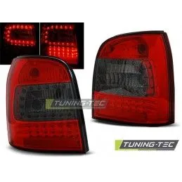 LED TAIL LIGHTS RED SMOKE fits AUDI A4 94-01 AVANT, A4 B5 94-01