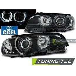 HEADLIGHTS ANGEL EYES CCFL BLACK fits BMW E46 04.99-03.03 COUPE CABRIO, Serie 3 E46 Coupé/Cab