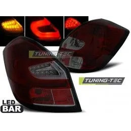 LED BAR TAIL LIGHTS RED SMOKE fits SKODA FABIA II 07- 06.14, Fabia II 07-15