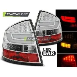 LED BAR TAIL LIGHTS CHROME fits SKODA OCTAVIA II SEDAN 04-12, Octavia II 04-13