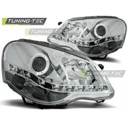 HEADLIGHTS DAYLIGHT CHROME fits VW POLO 9N3 04.05-09, Polo IV 9N/9N3 01-09