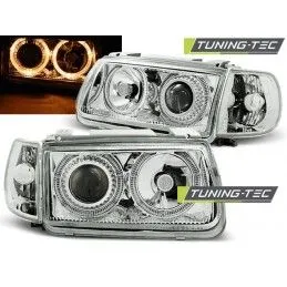 HEADLIGHTS ANGEL EYES CHROME fits VW POLO 6N 10.94-09.99, Polo III 6N/6N2 94-01