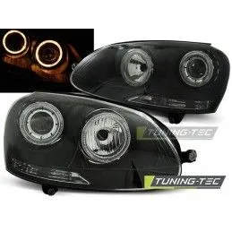 HEADLIGHTS ANGEL EYES BLACK fits VW GOLF 5 10.03-09, Golf 5